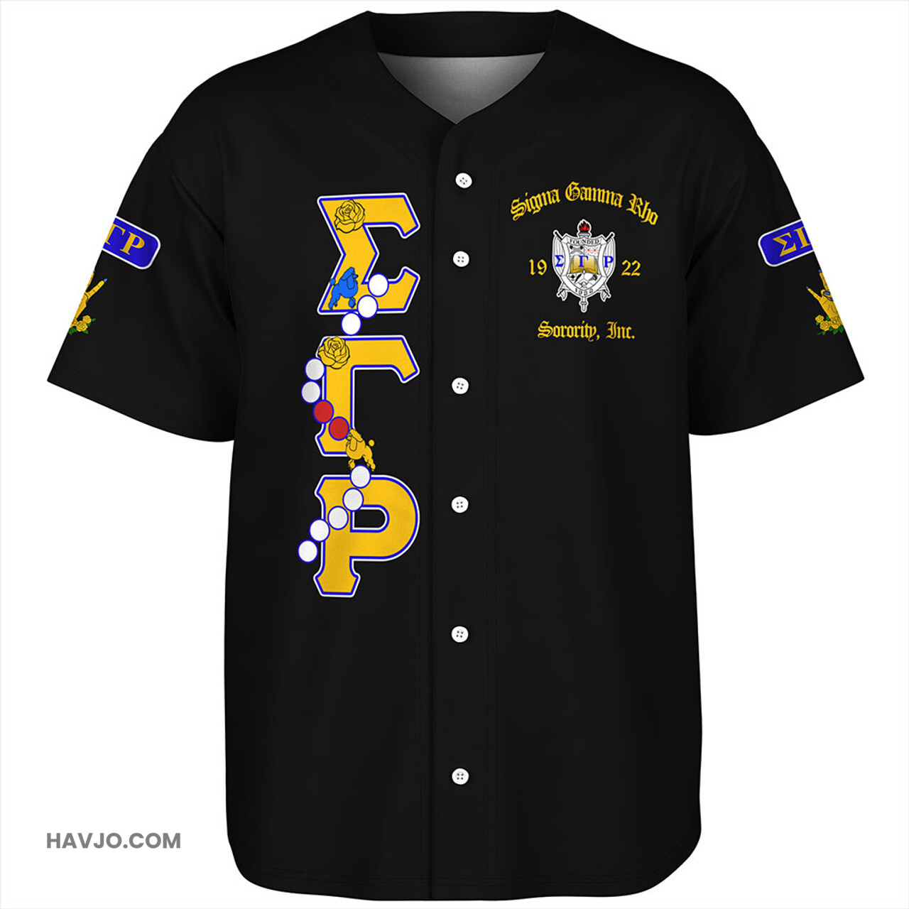 Sigma Gamma Rho Sorority Pearl And Poodle Baseball Jersey