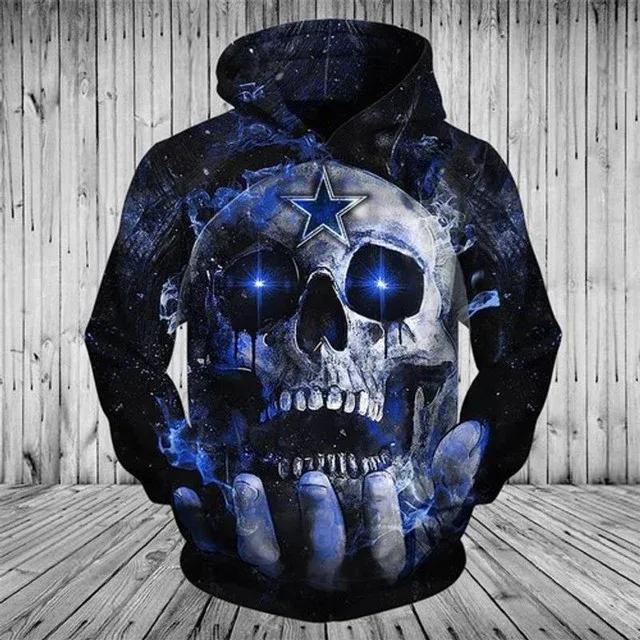 Skull Dallas Cowboys NFL 3D All Over Print Hoodie
