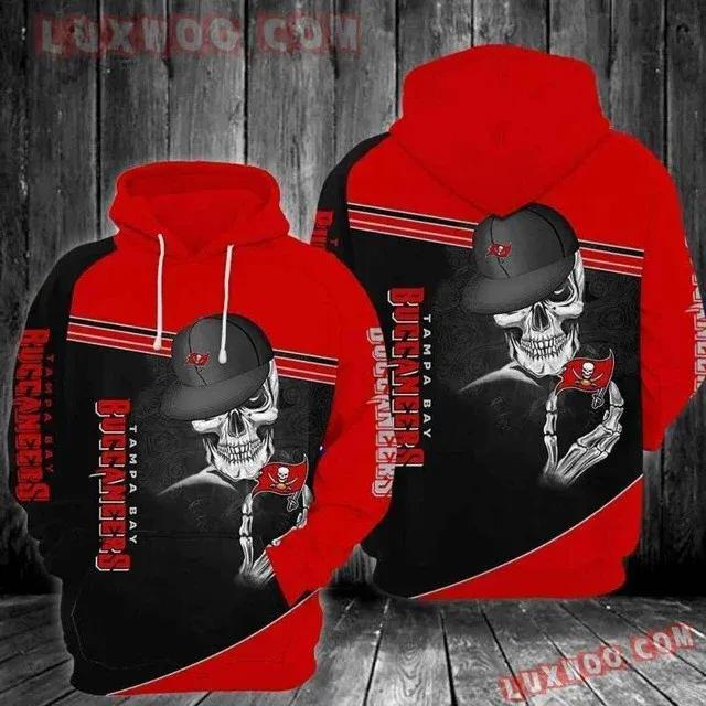 Skull Hold Logo Tampa Bay Buccaneers Football NFL 3D All Over Print Hoodie