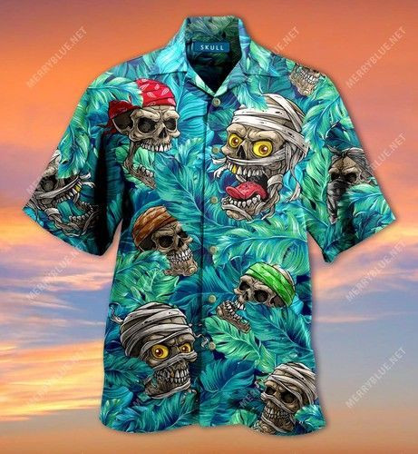 Skulls Hide And Seek Hawaiian Shirt Tropical Aloha Button Up