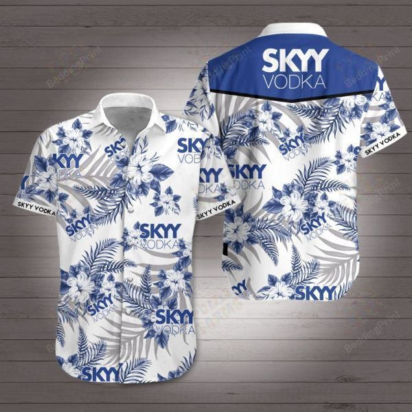 Skyy Vodka Hawaiian Shirt Tropical Aloha Button Up