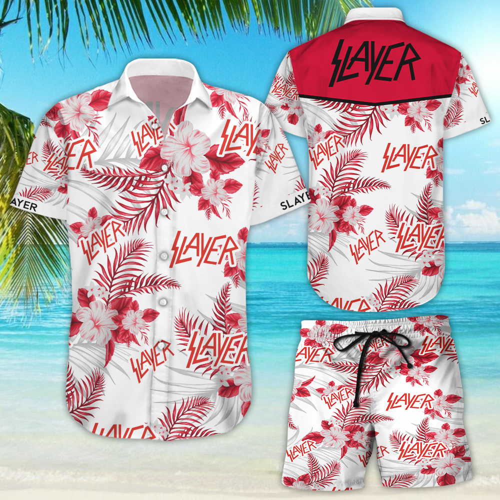 Slayer Hawaiian Shirt Tropical Aloha Button Up