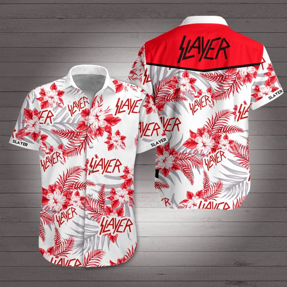 Slayer Hawaiian Shirt Tropical Aloha Button Up
