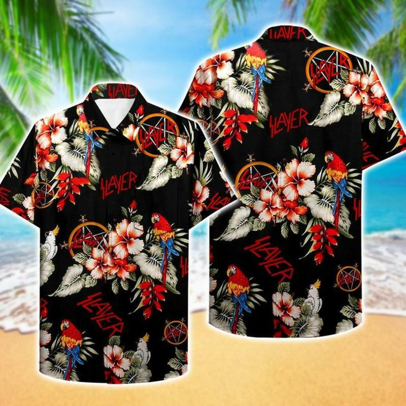 Slayer Hawaiian Vi Hawaiian Shirt Tropical Aloha Button Up