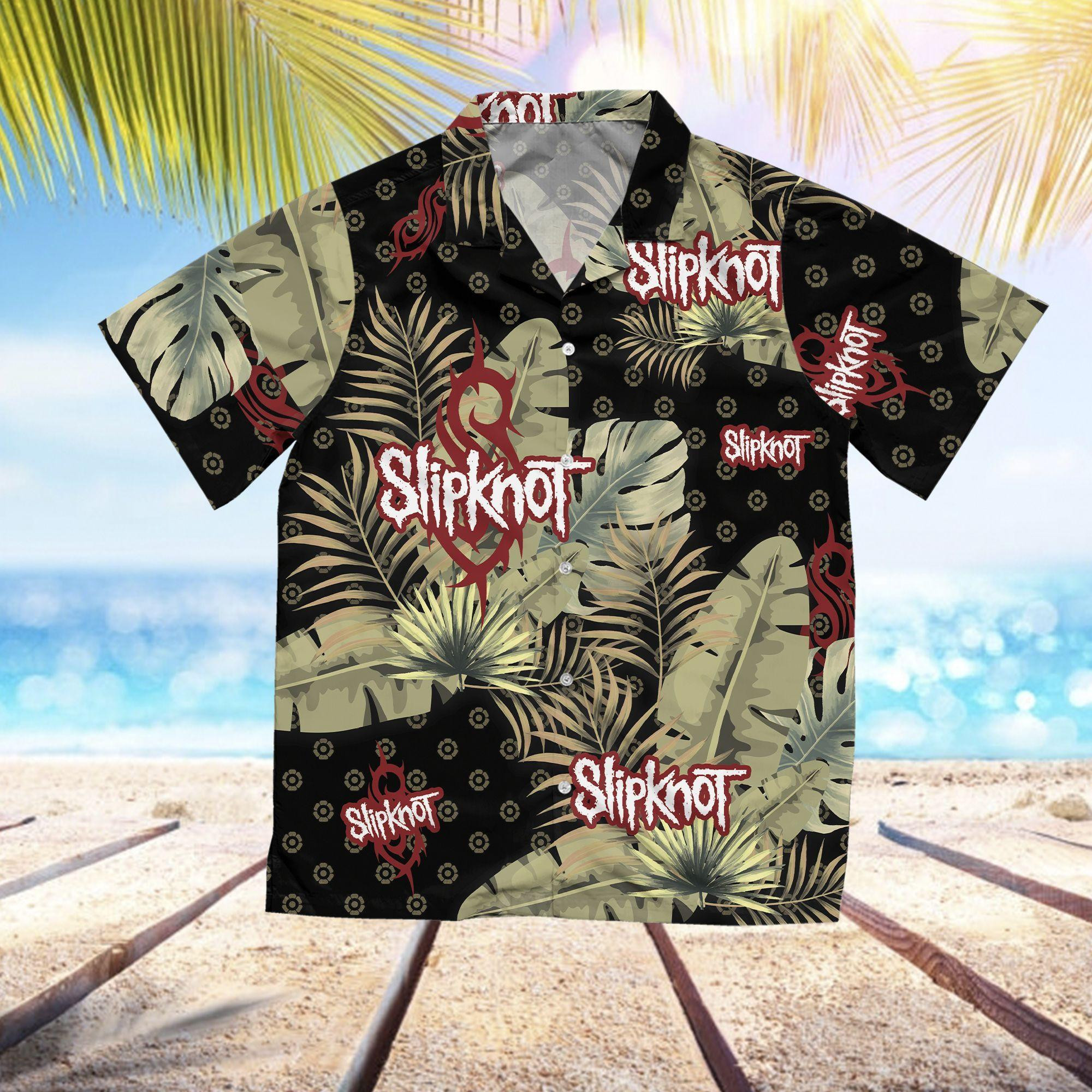 Slipknot Music Band Logo Hawaiian Shirt Tropical Aloha Button Up