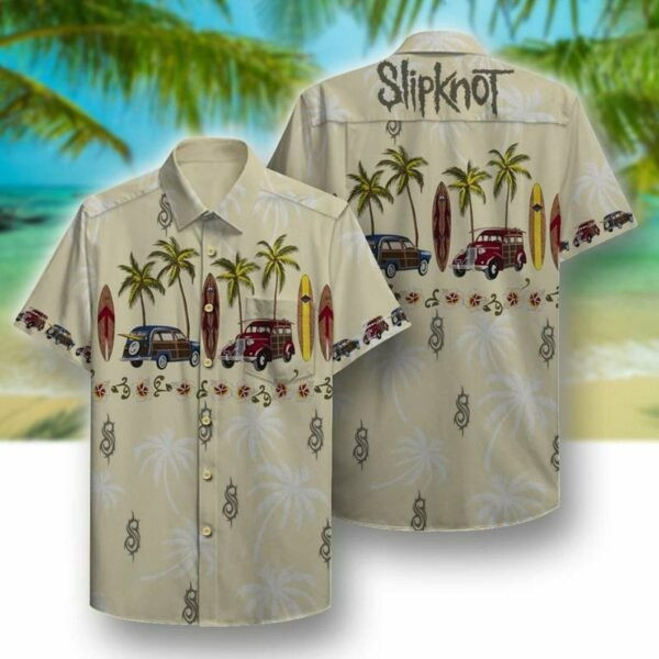 Slipknot Rock Band Music Hawaiian Shirt Tropical Aloha Button Up