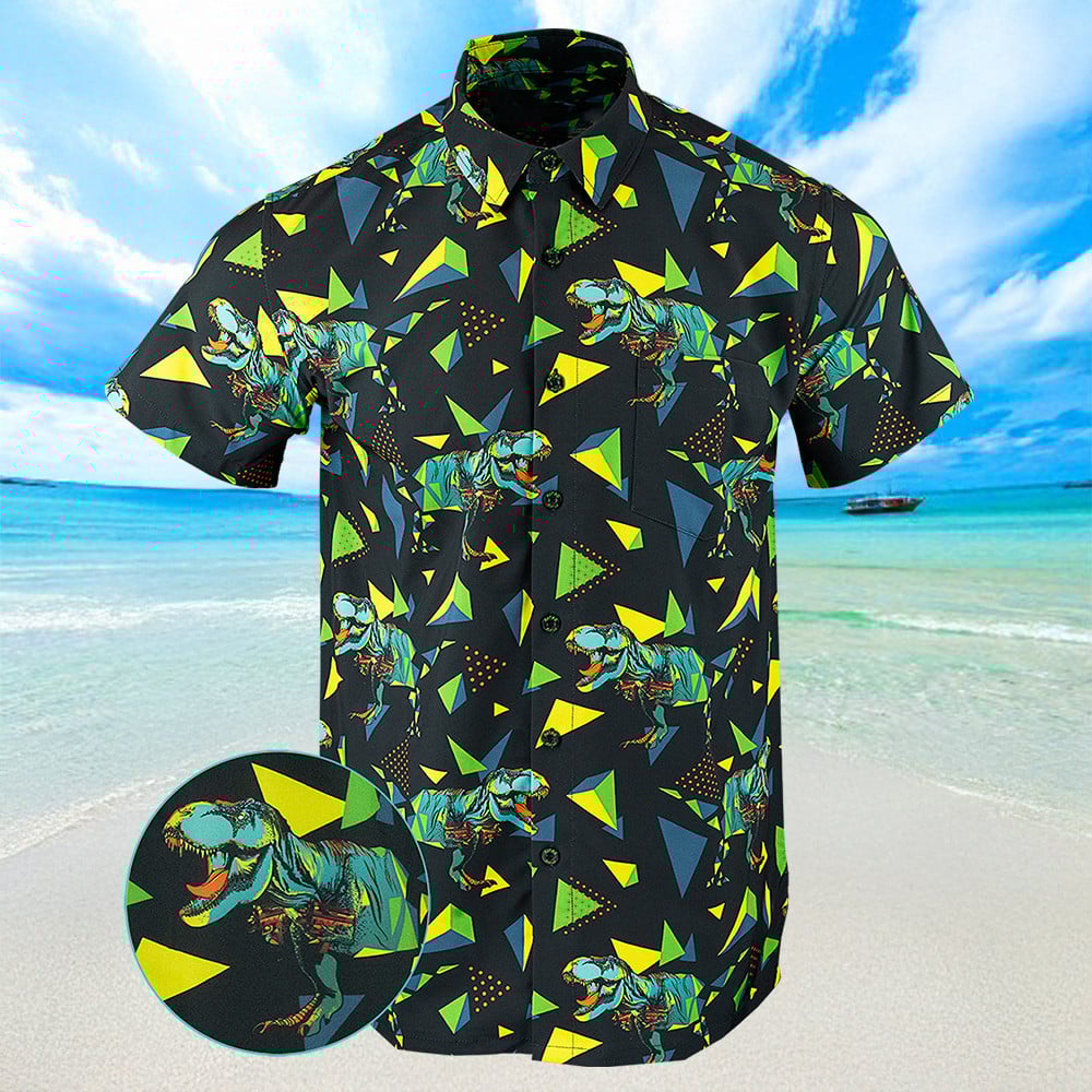 Small Arms Hawaiian Shirt Summer Button Shirts Great Gifts For Boyfriend