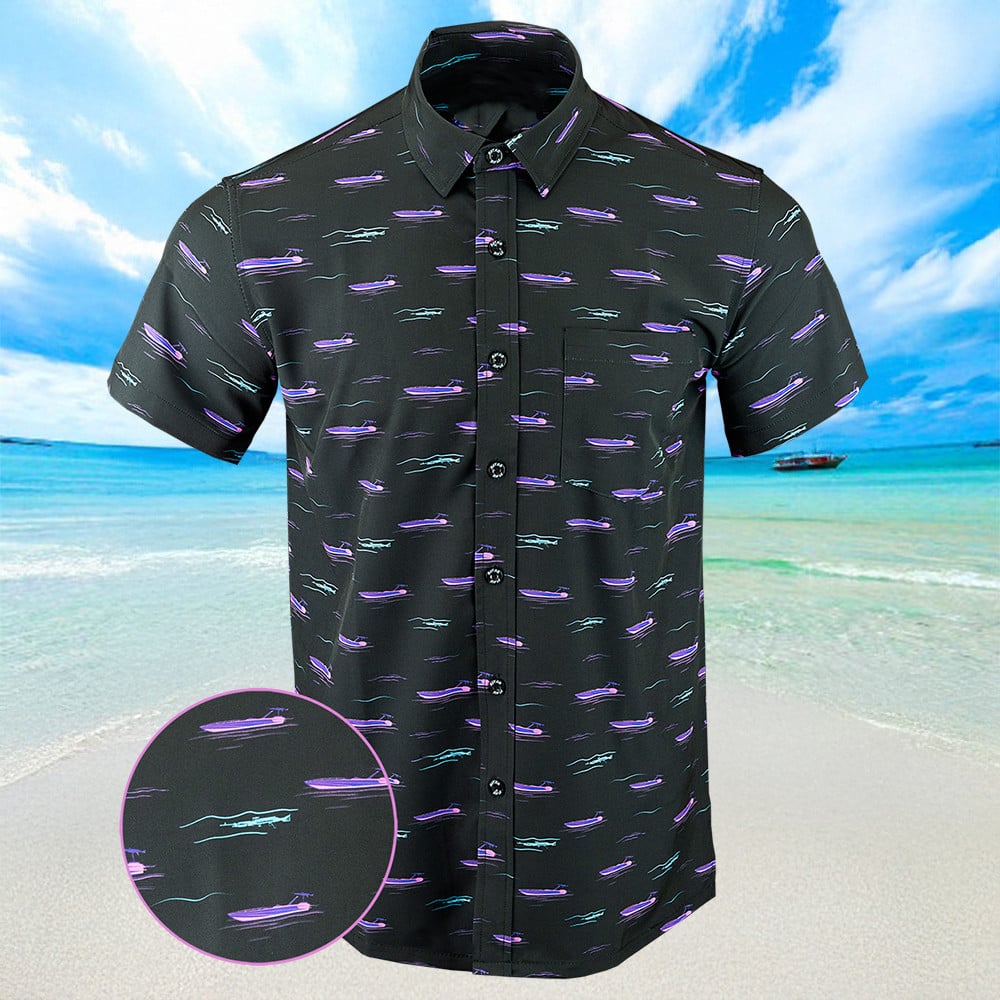 Smuggler Black Hawaiian Shirt Mens Button Down Summer Shirts Gifts For Boyfriend