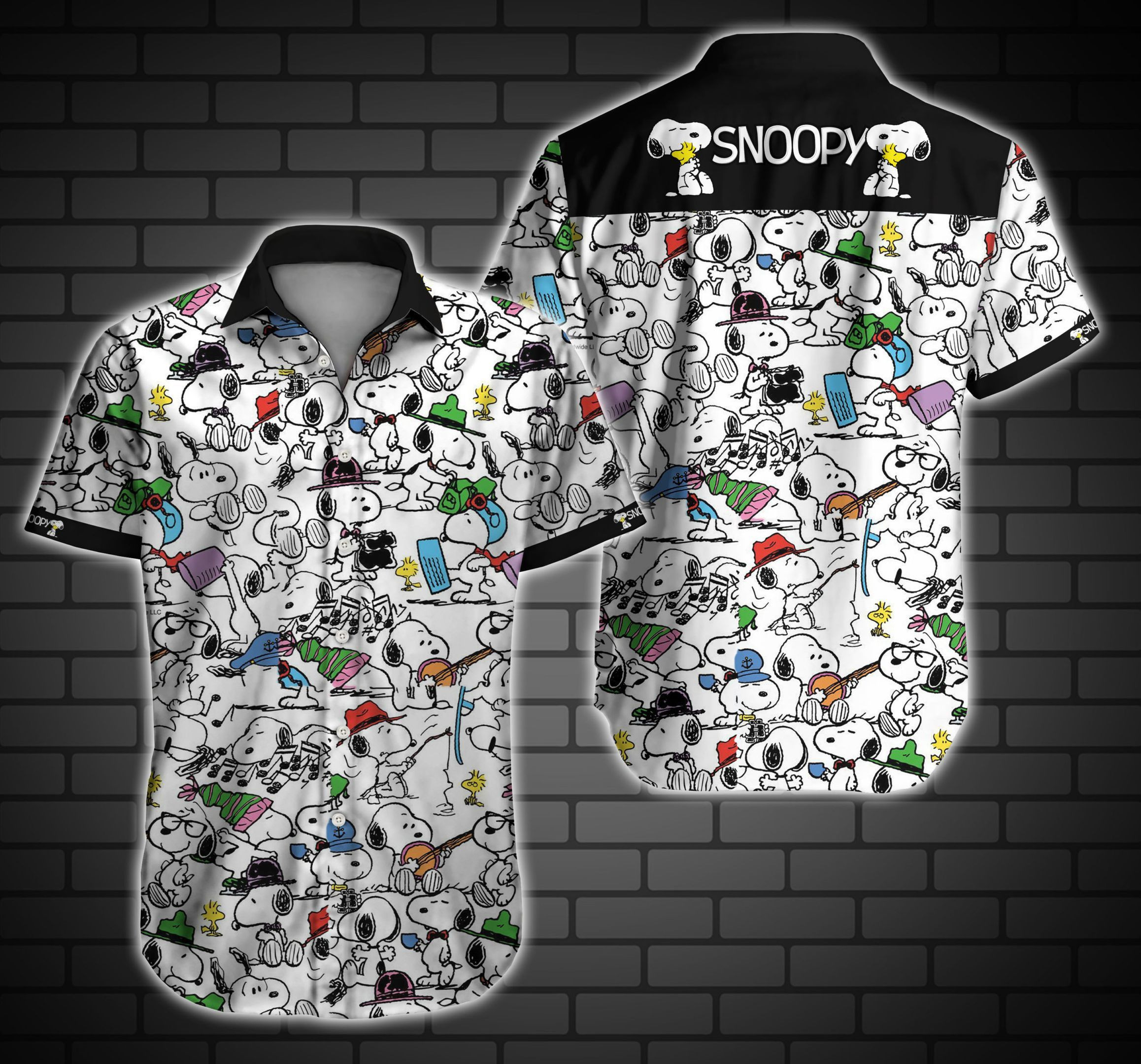 Snoopy Hawaii Shirt Hawaiian Shirt Tropical Aloha Button Up