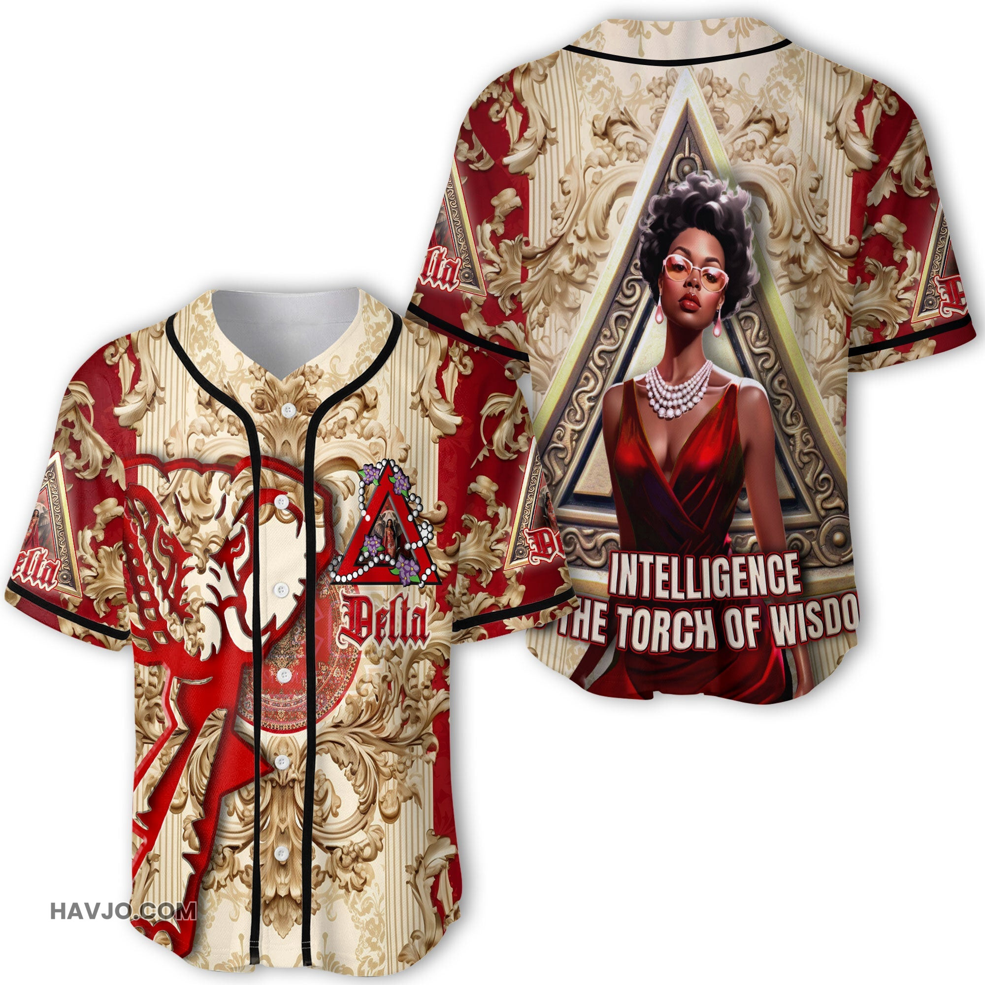 Sorority DST Elephant Royal Style Baseball Jersey