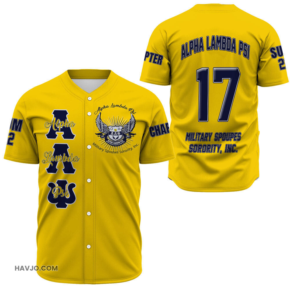 Sorority Personalized Alpha Lambda Psi Spouses Baseball Jersey