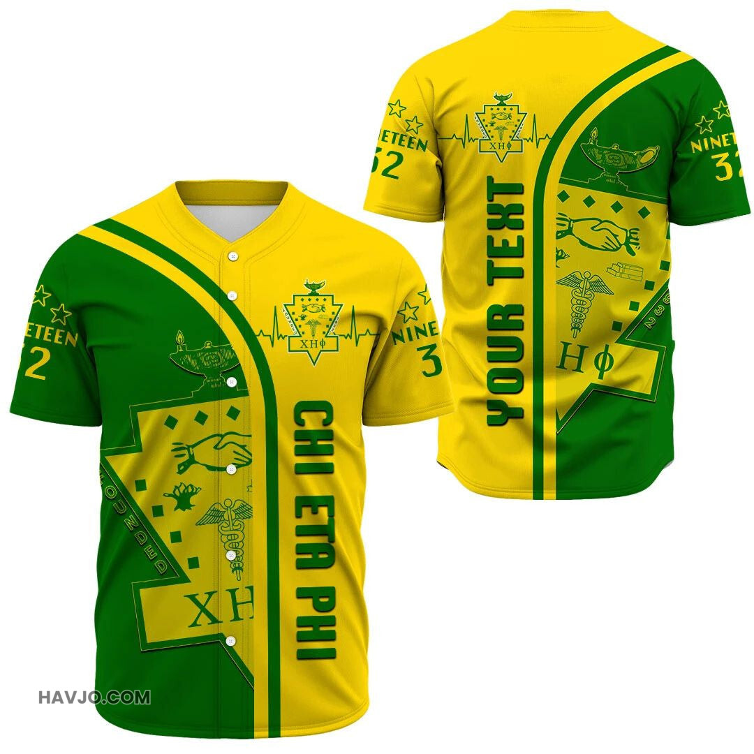 Sorority Personalized Chi Eta Phi In My Heart Baseball Jersey