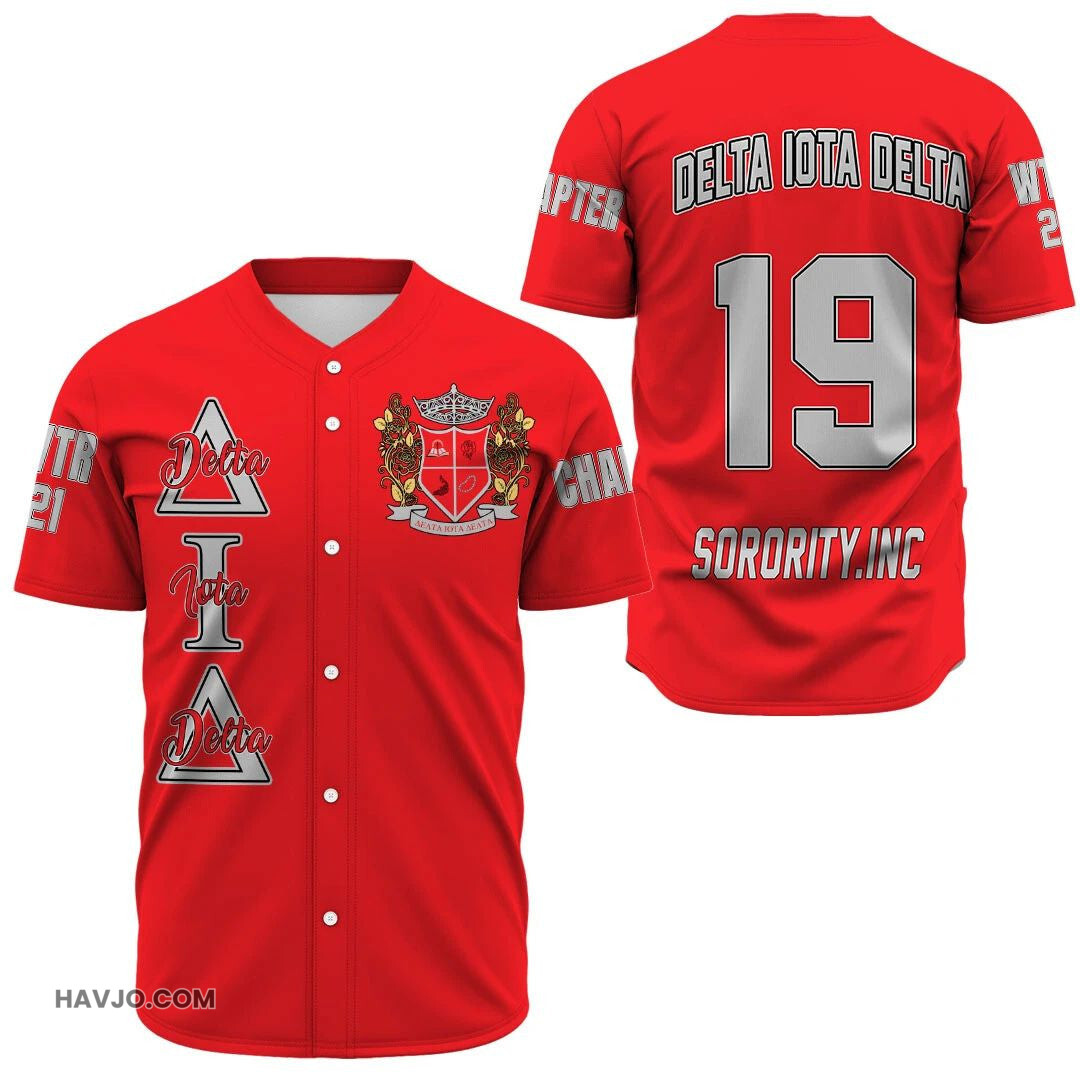 Sorority Personalized Delta Iota Delta Baseball Jersey