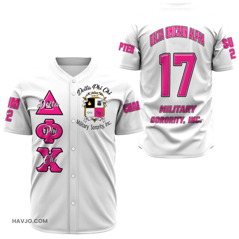 Sorority Personalized Delta Phi Chi Baseball Jersey