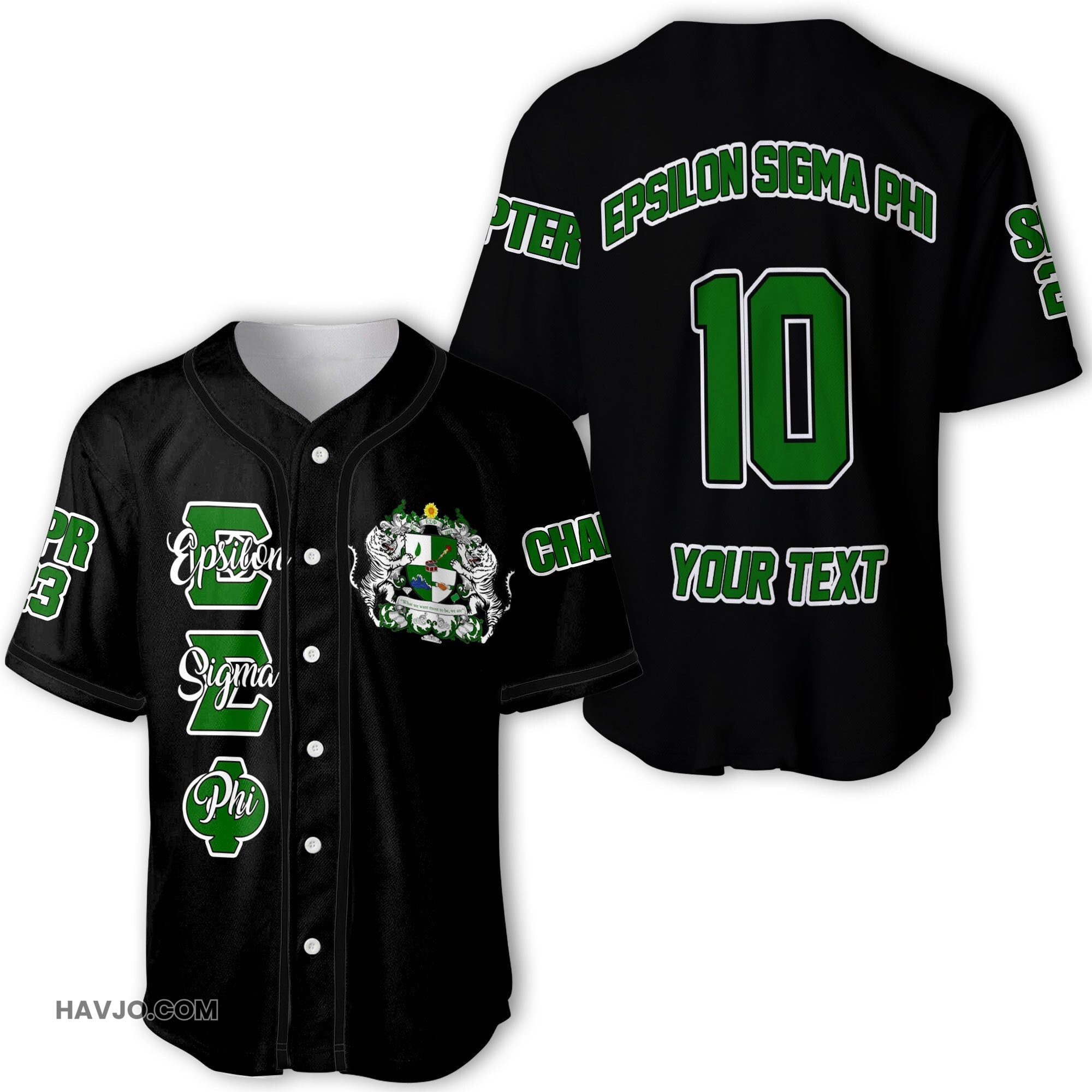 Sorority Personalized Epsilon Sigma Phi Original Dark Style Baseball Jersey