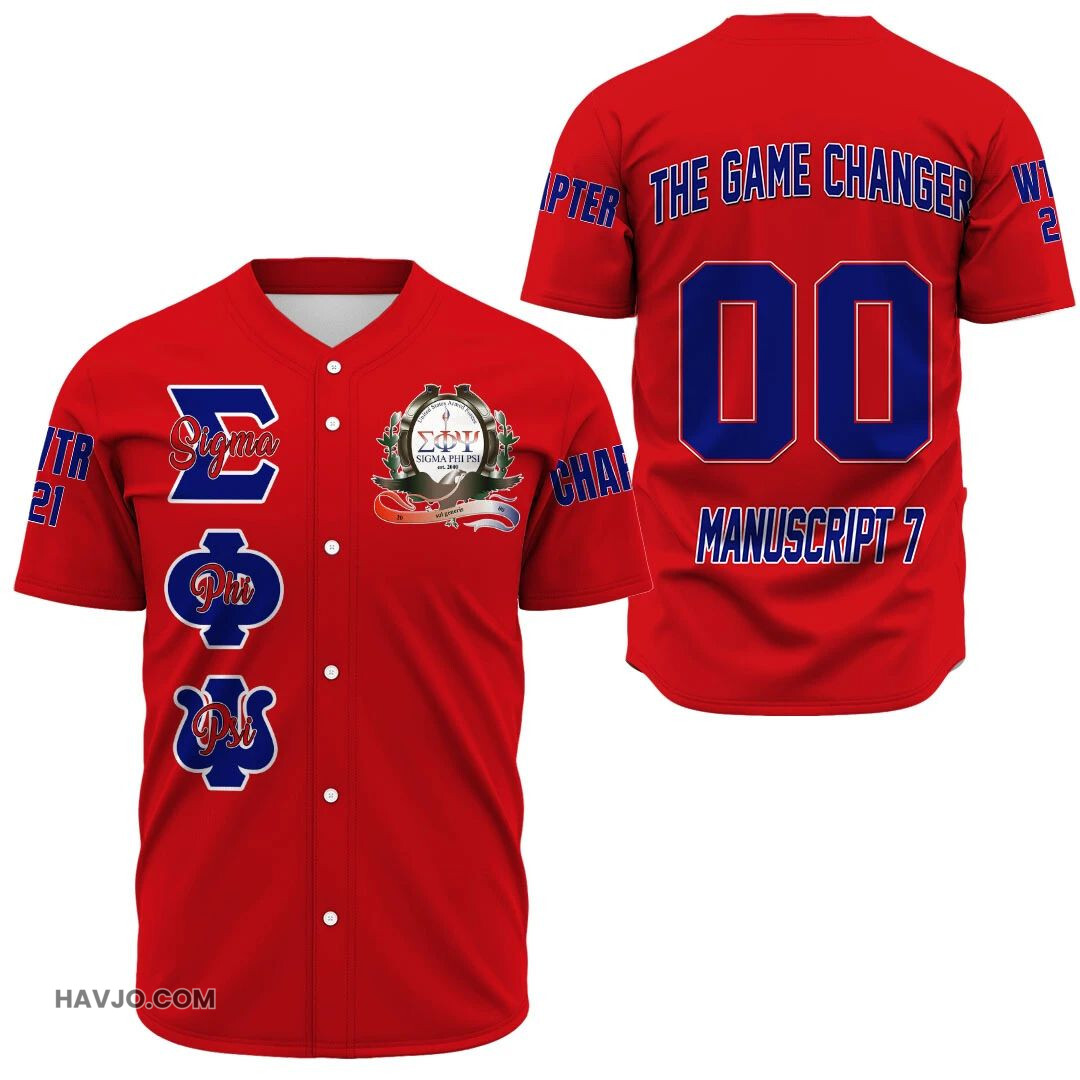 Sorority Personalized Sigma Phi Psi Baseball Jersey