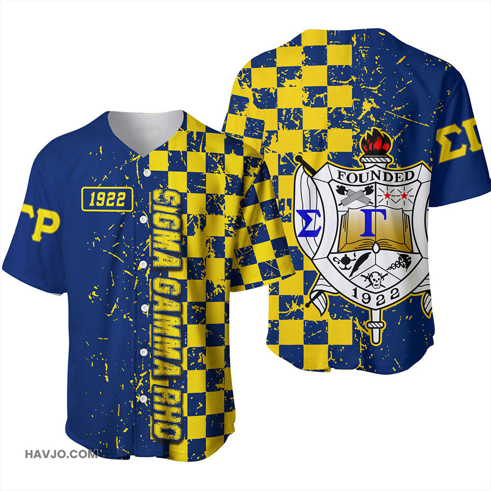 Sorority Sigma Gamma Rho Caro Style Baseball Jersey