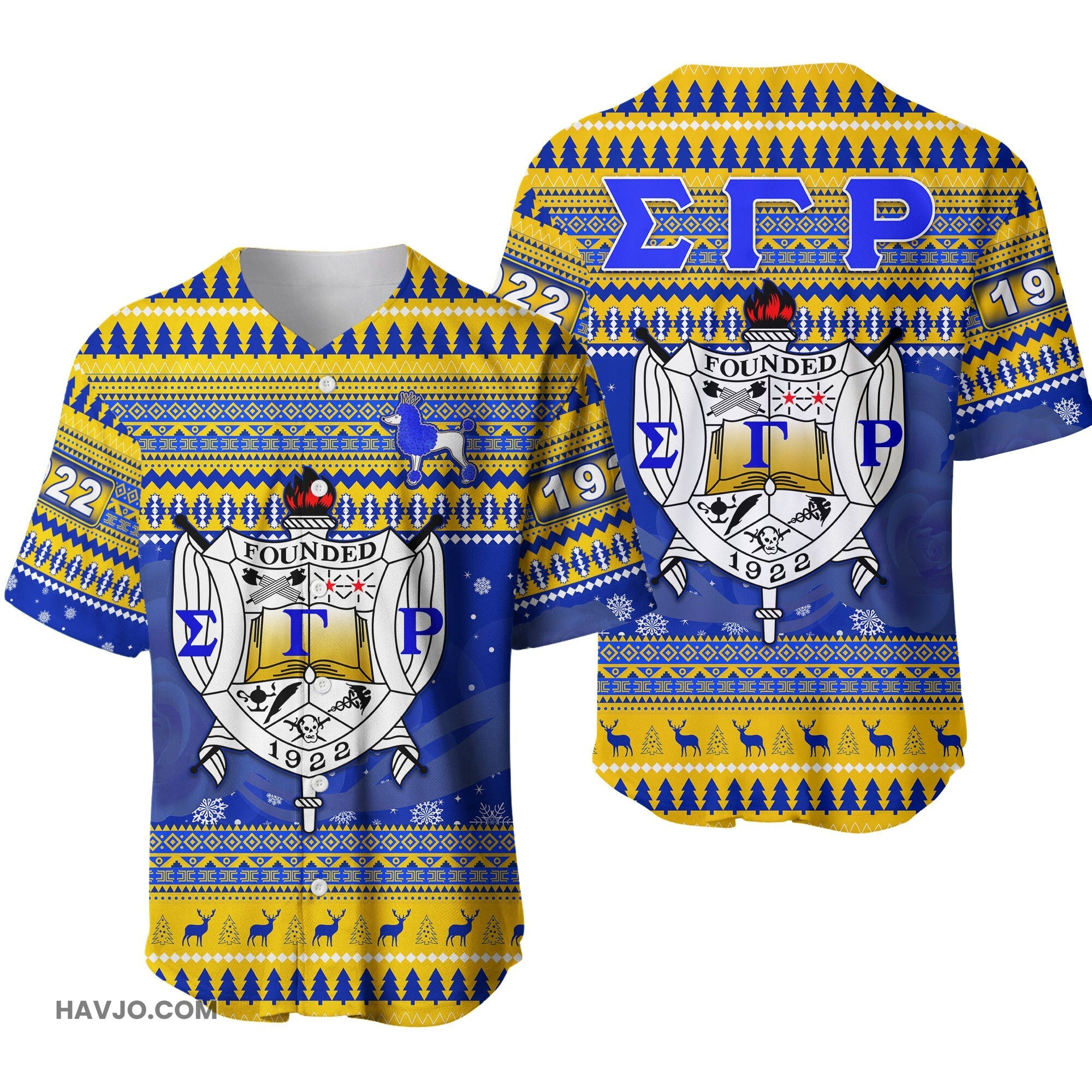 Sorority Sigma Gamma Rho Christmas African Pattern Baseball Jersey