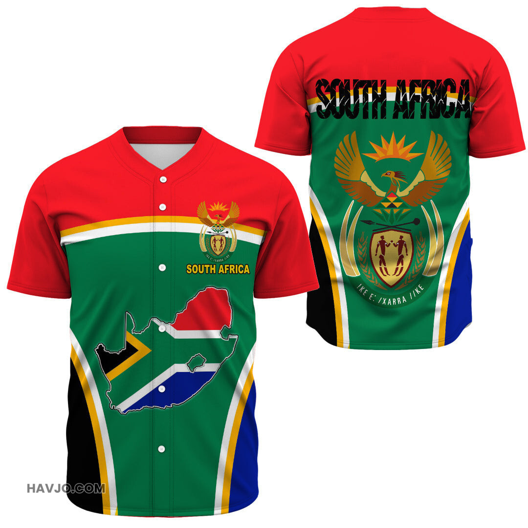 South Africa Active Flag Baseball Jersey