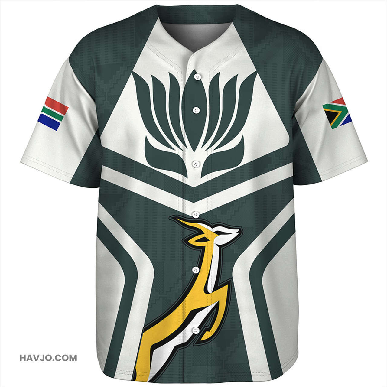 South Africa Africa Pattern Baseball Jersey