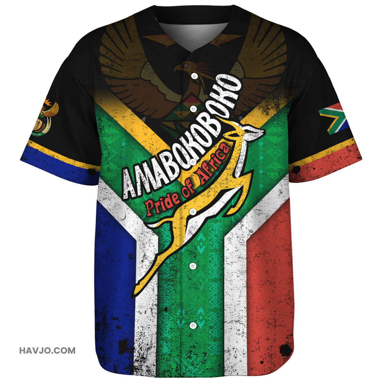South Africa Amabokoboko Pride Of Africa Baseball Jersey