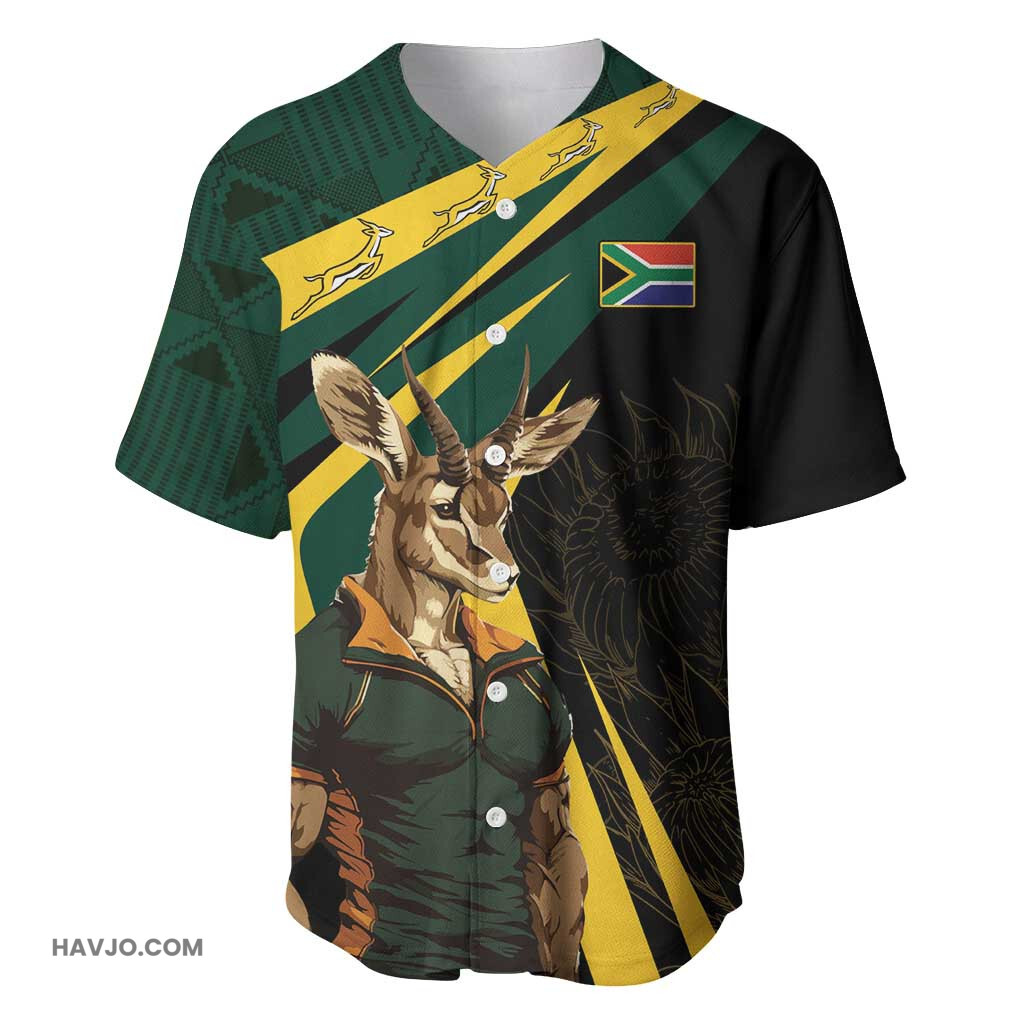 South Africa Bokke Personalised Mascot Dynamic Baseball Jersey