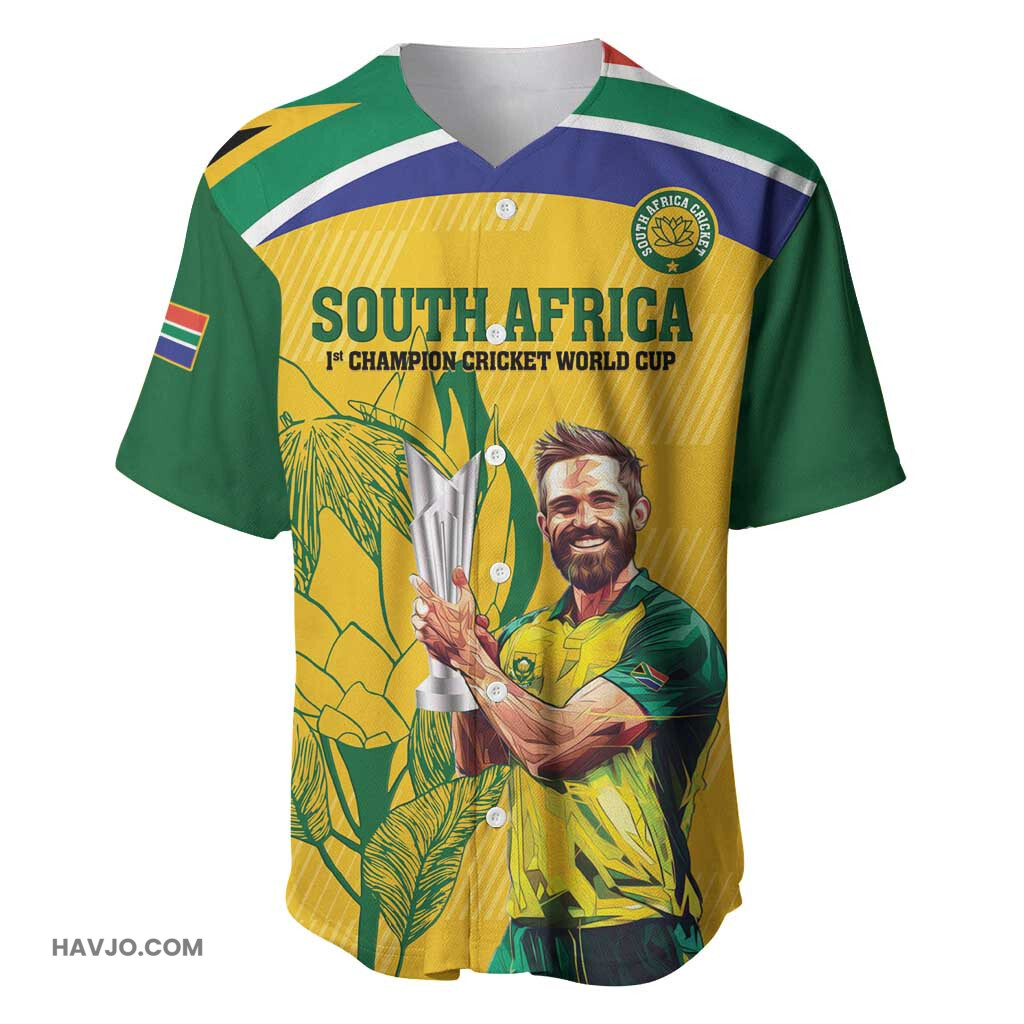 South Africa Cricket 1st Champions World Cup Proud Of Our Boys Baseball Jersey