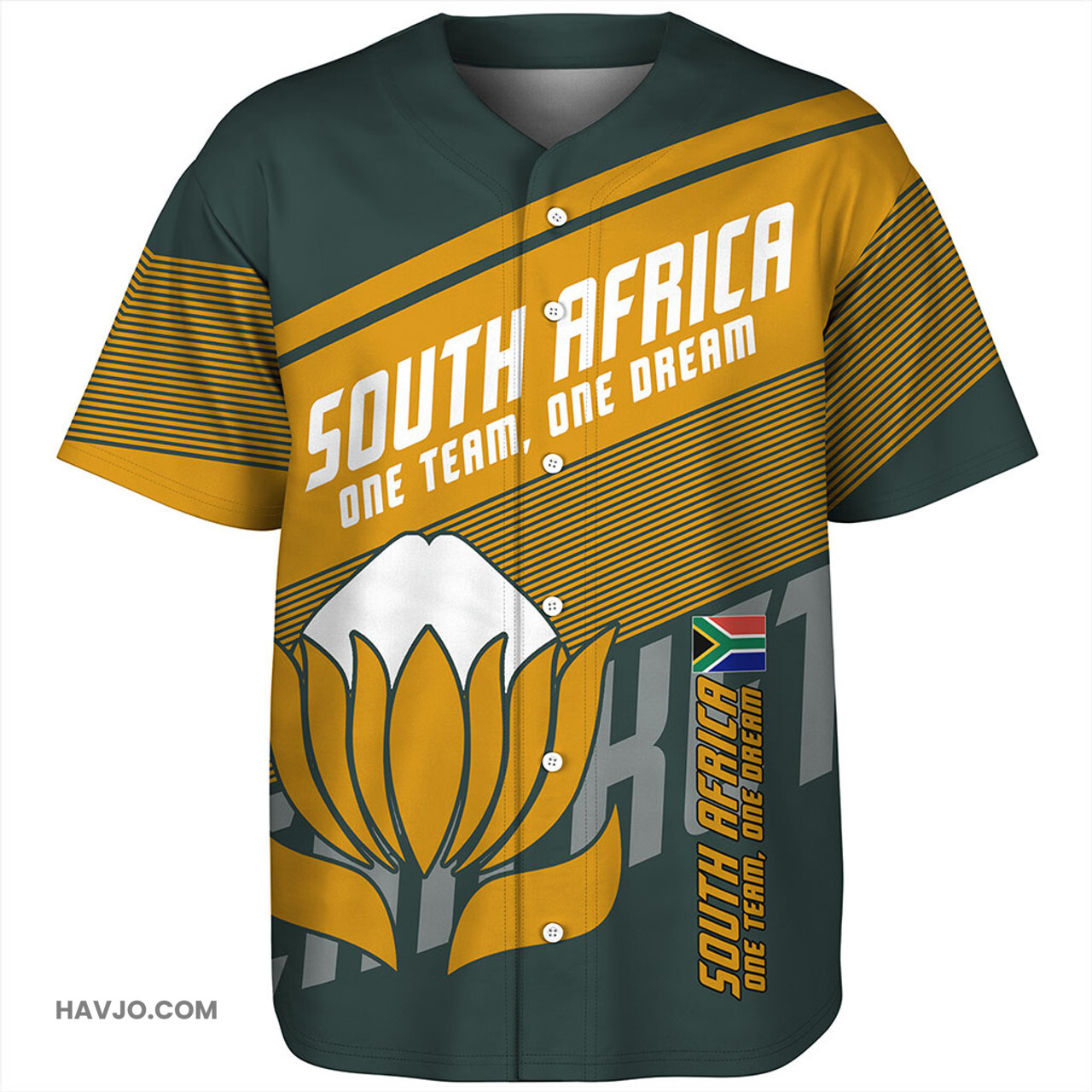 South Africa Cricket Style Baseball Jersey