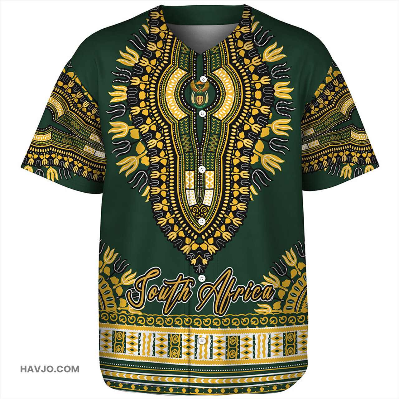 South Africa Dashiki Baseball Jersey