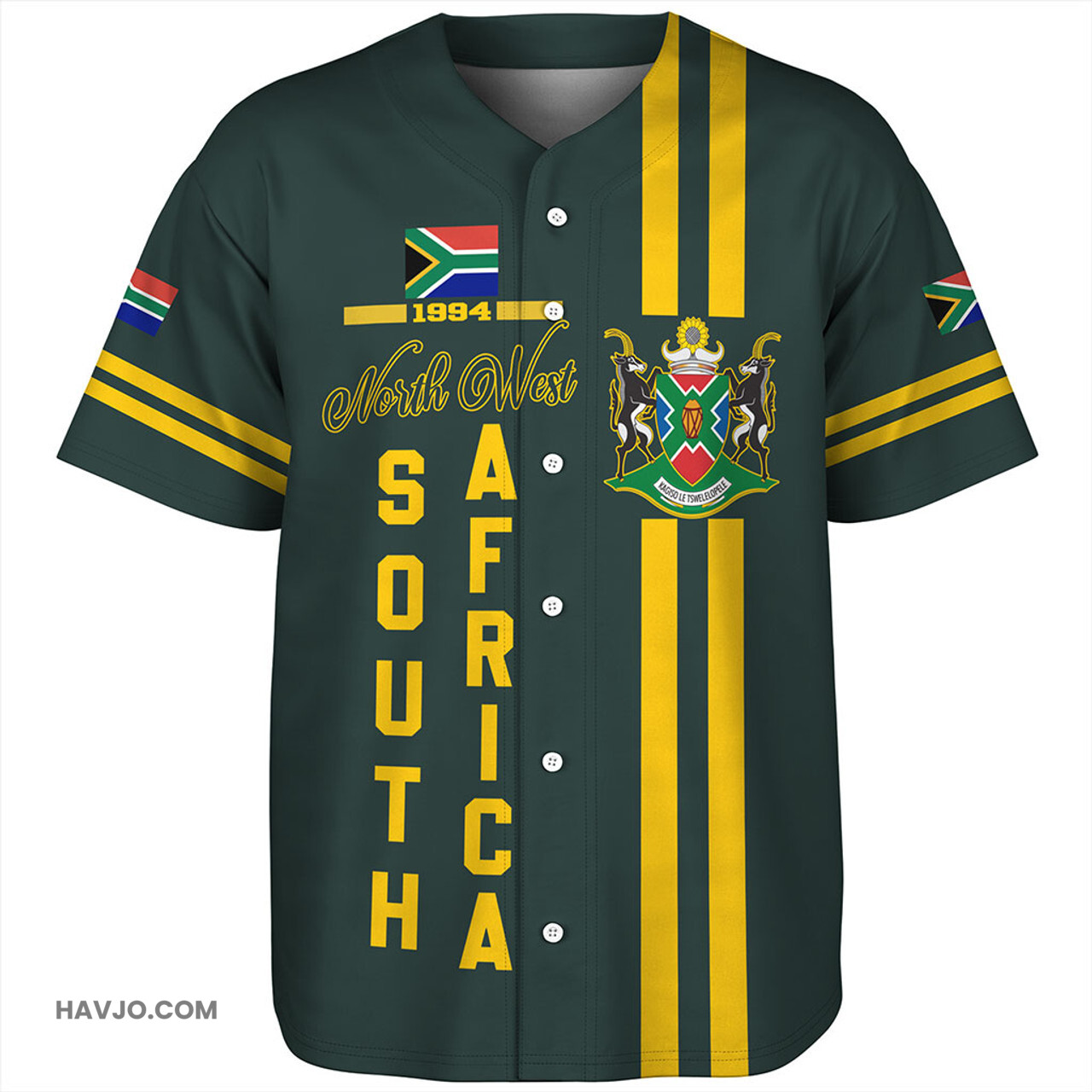 South Africa North West Springbook Animals Baseball Jersey