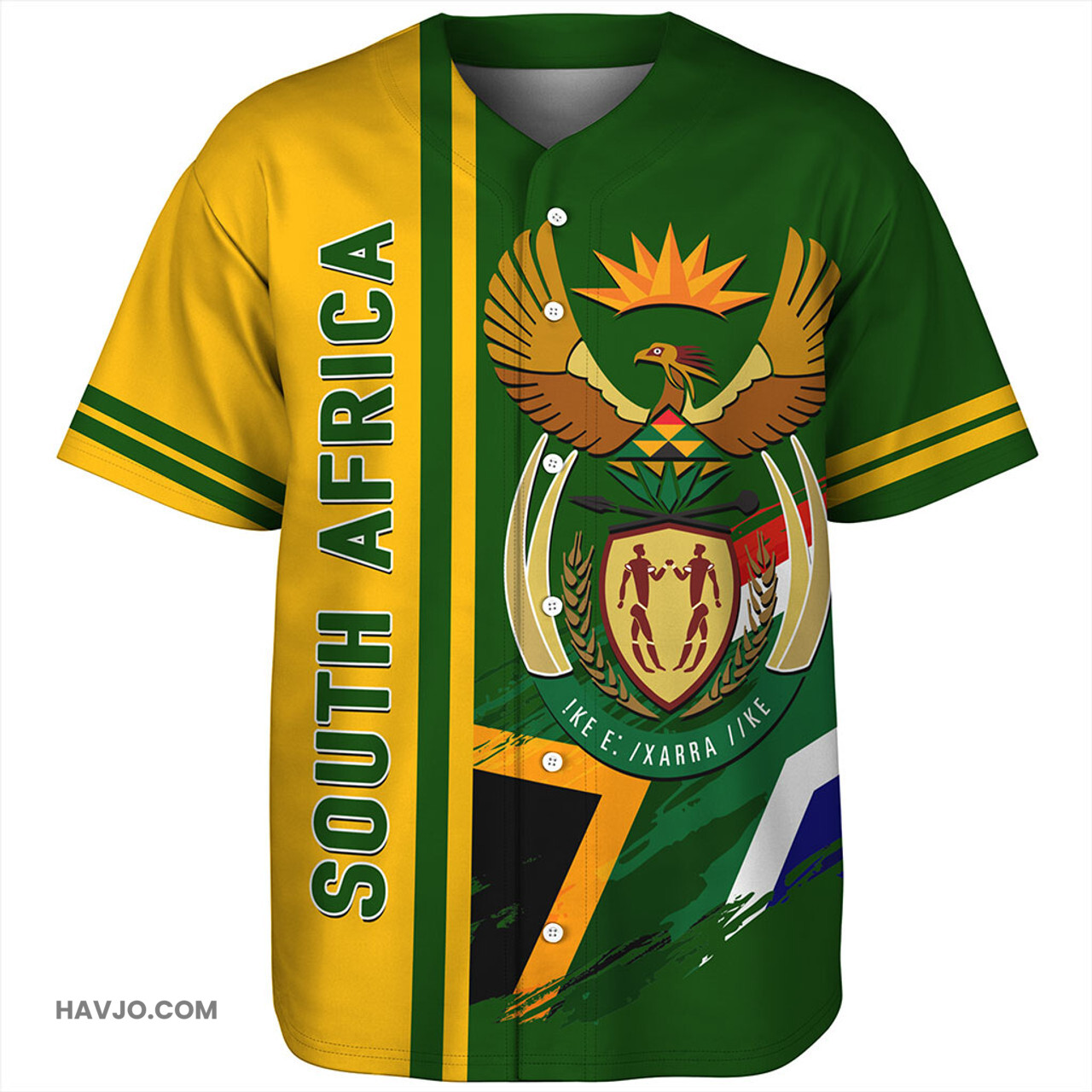South Africa Quarter Style Baseball Jersey