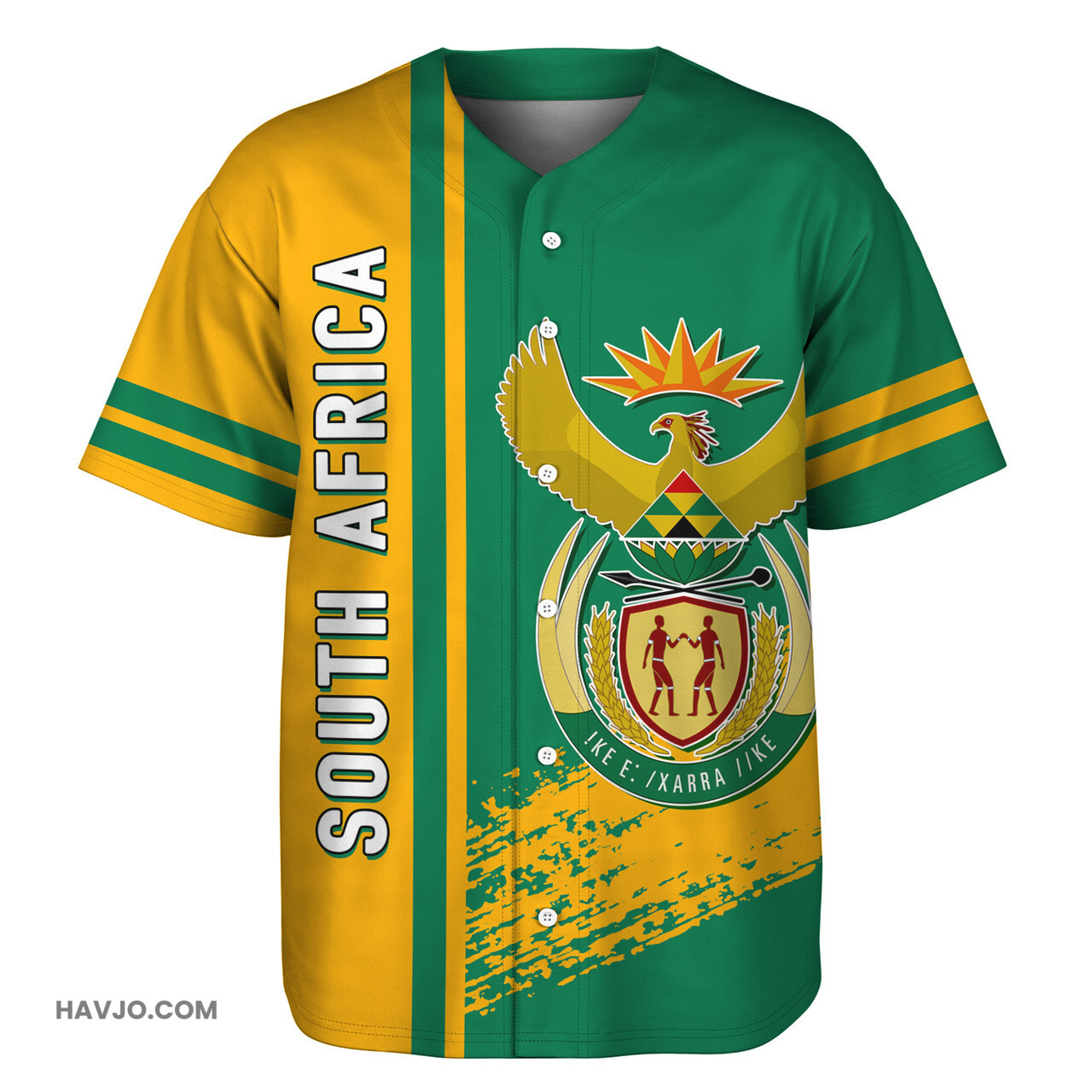 South Africa Quater Style Baseball Jersey