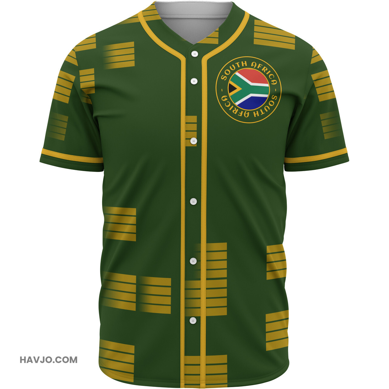 South Africa Rugby Ball Fire Style Baseball Jersey