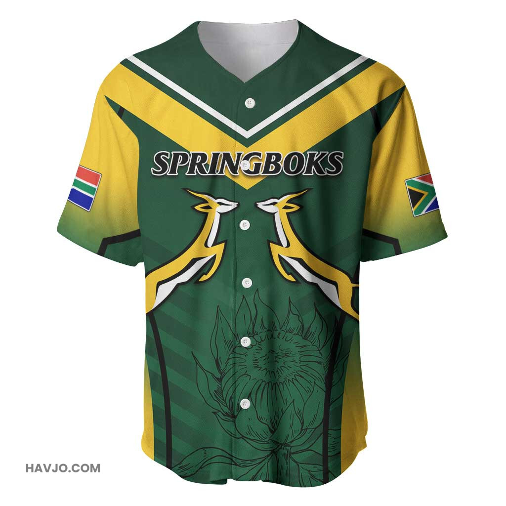 South Africa Rugby Bokke Champions Baseball Jersey