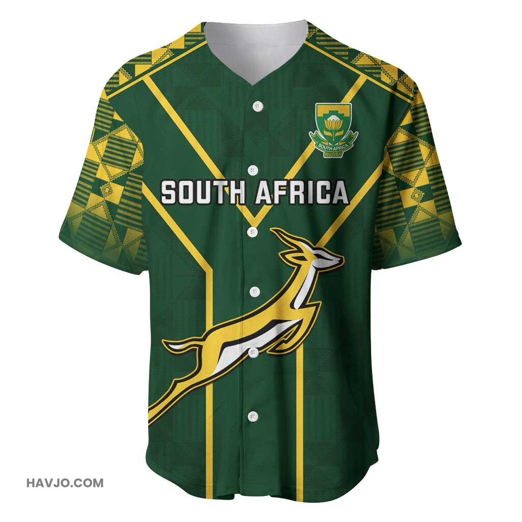 South Africa Rugby Go Champions Springboks Baseball Jersey
