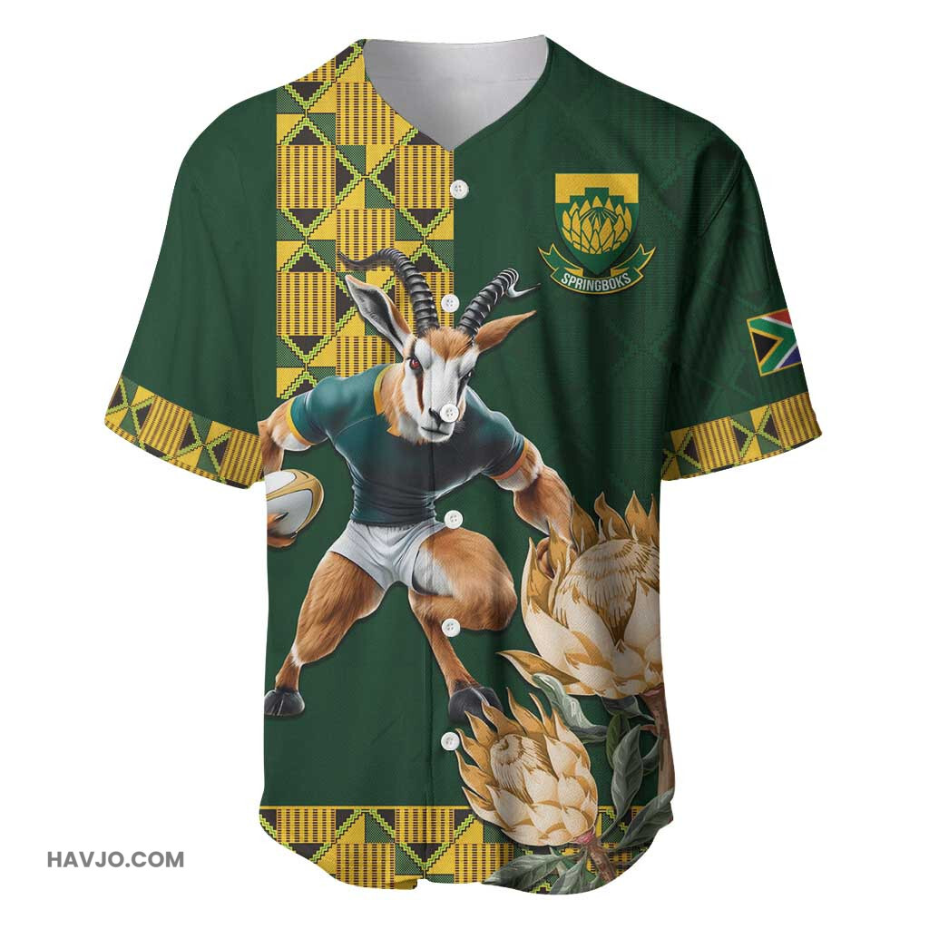 South Africa Rugby History World Champions Springboks Make History Baseball Jersey
