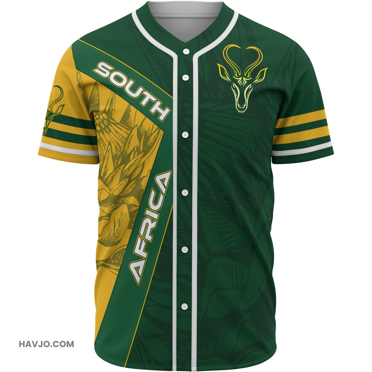 South Africa Rugby Springboks Baseball Jersey