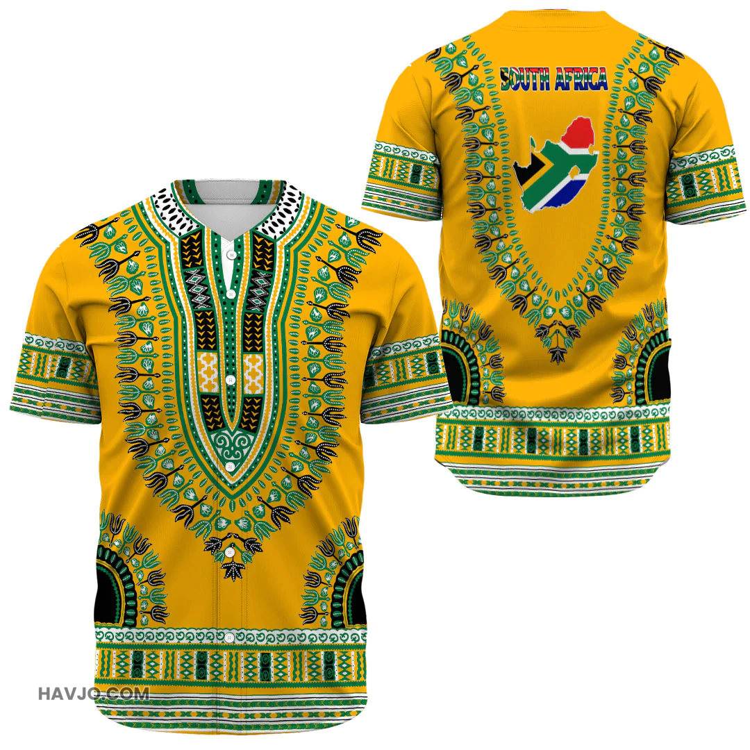 South Africa S Traditional Dashiki Baseball Jersey