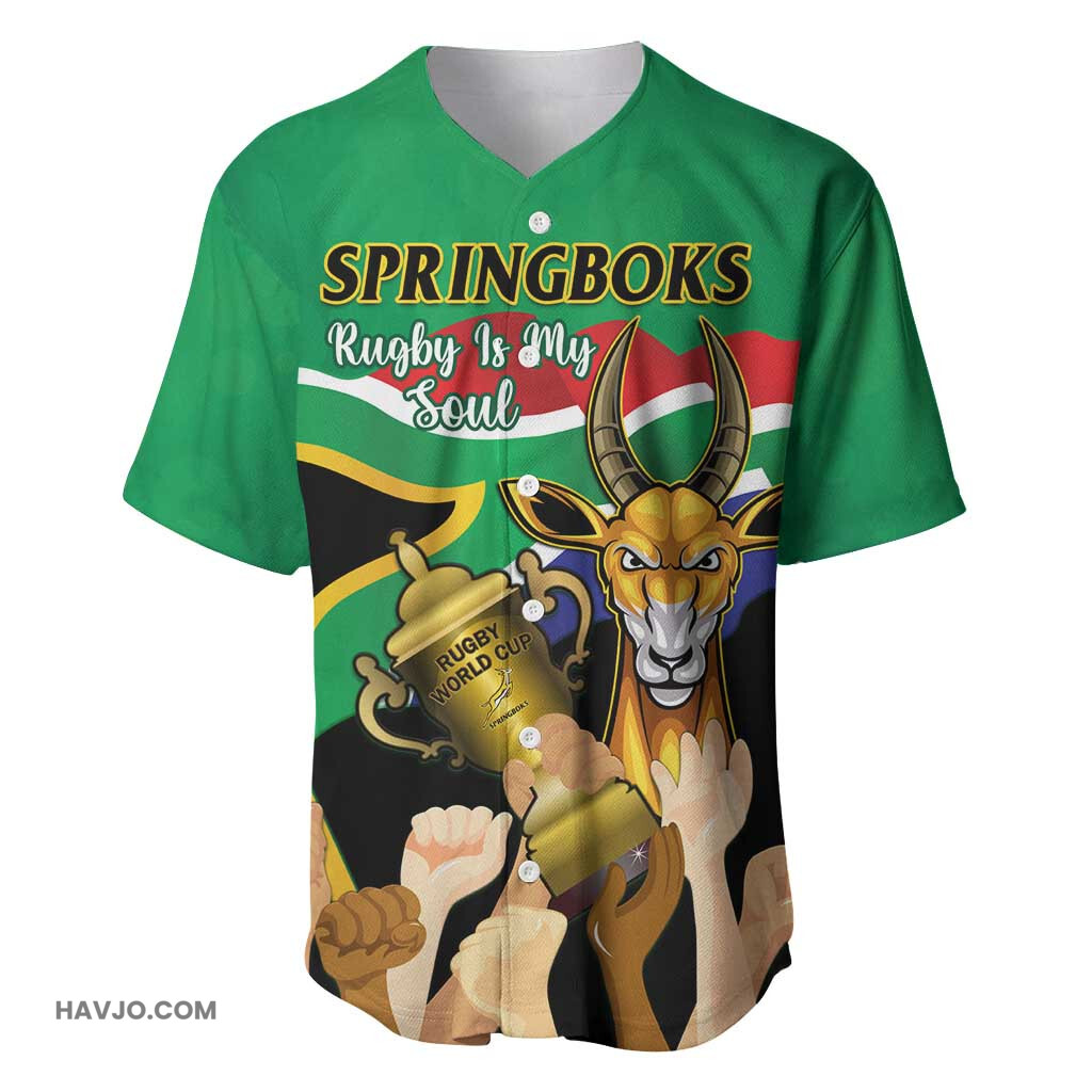 South Africa Special Holiday Springboks Champions Celebration Rugby Is My Soul Baseball Jersey