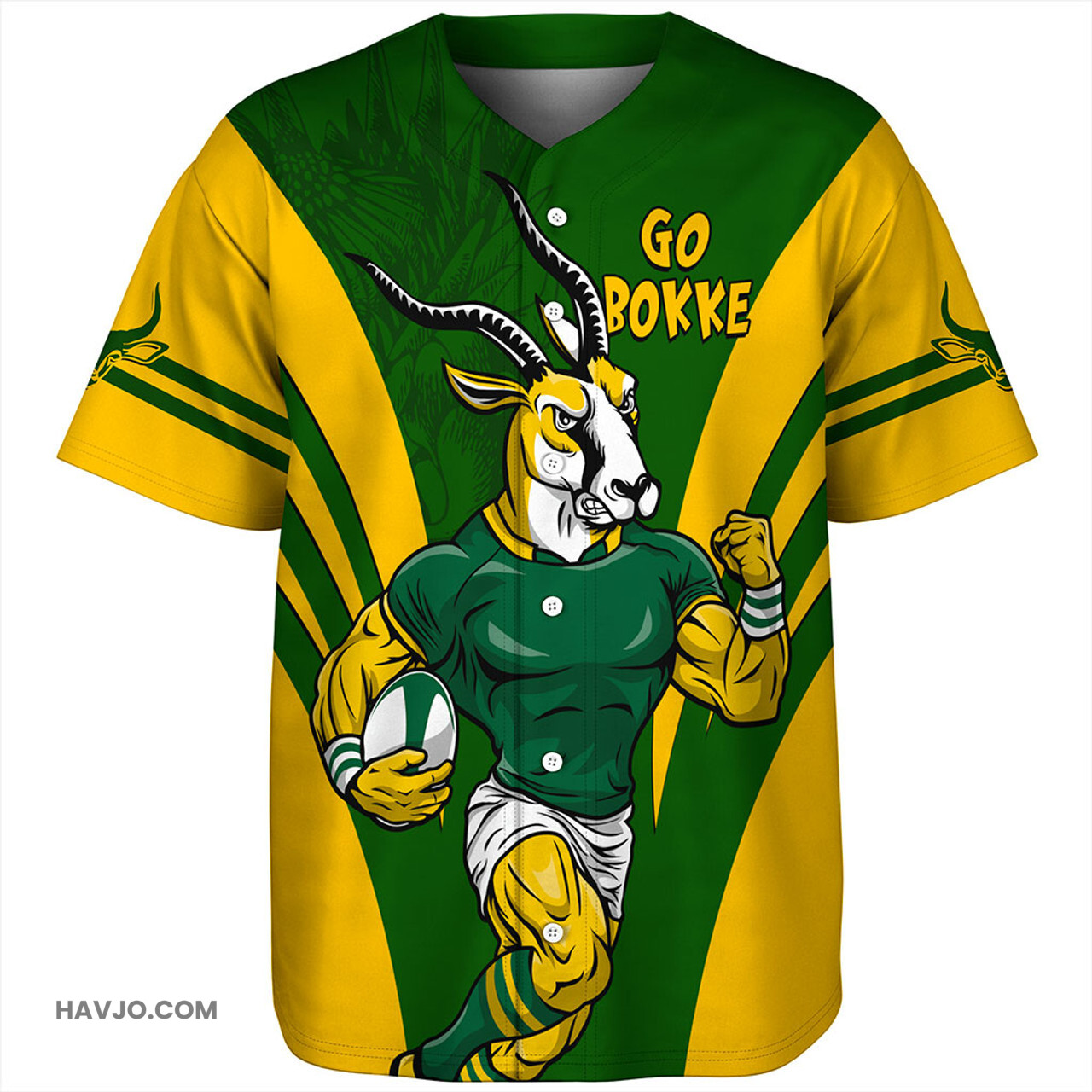 South Africa Springboks Go Bokke Champions Sport Style Baseball Jersey