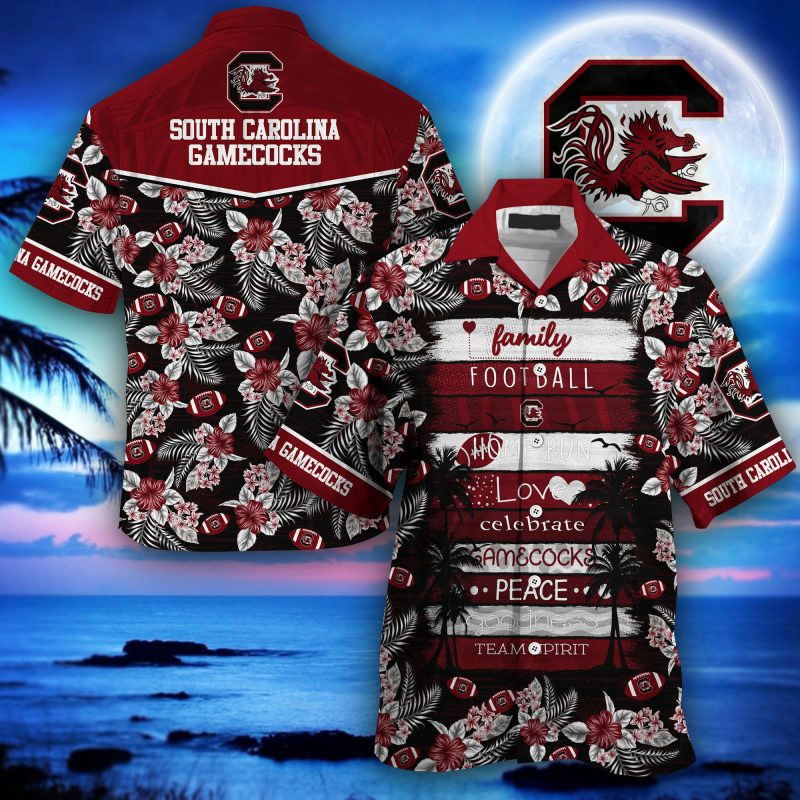 South Carolina Gamecocks Ncaa Hawaiian Shirt Tropical Aloha Button Up