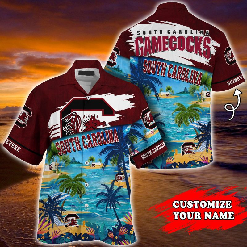 South Carolina Gamecocks Ncaa Personalized Summer Hawaiian Shirt Tropical Aloha Button Up
