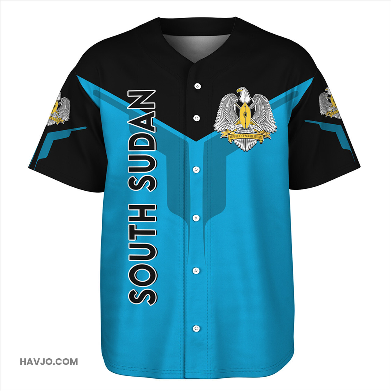 South Sudan Arrow Style Baseball Jersey