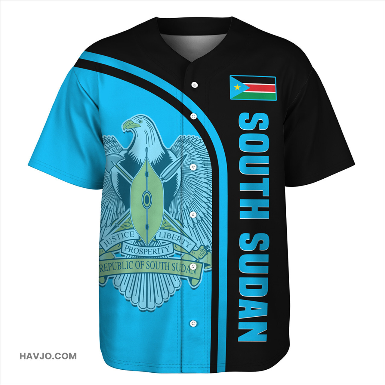 South Sudan Custom In My Heart Baseball Jersey