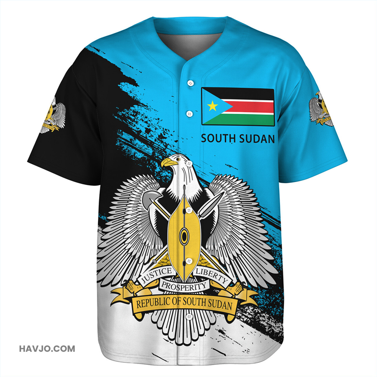 South Sudan Special Style Baseball Jersey