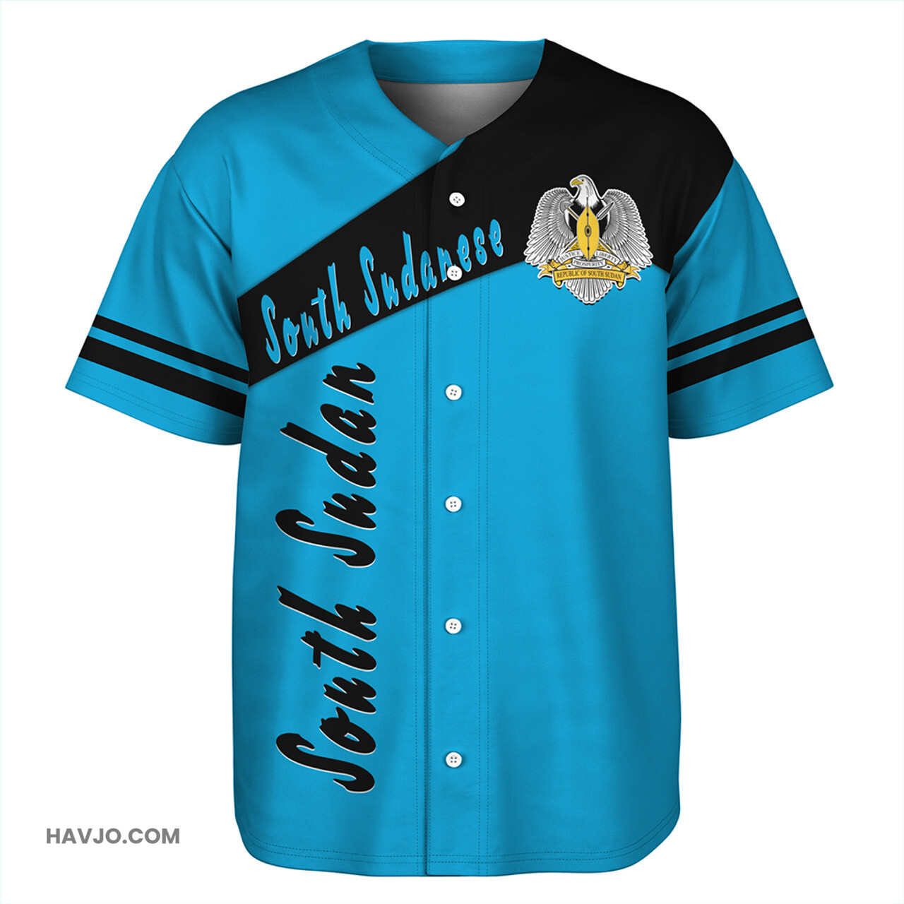 South Sudan Sport Style Baseball Jersey