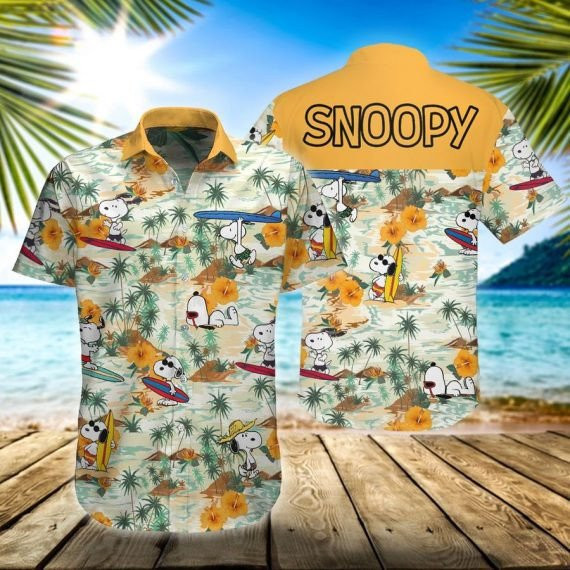 Spoopy The Peanutsspoopy Summer Hawaii Fan Gift Hawaiian Shirt Tropical Aloha Button Up