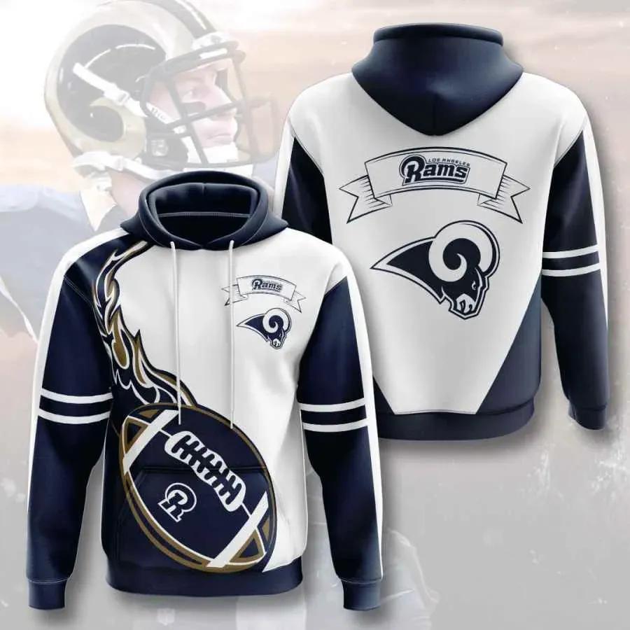 Sports American Football Los Angeles Rams NFL 3D All Over Print Hoodie