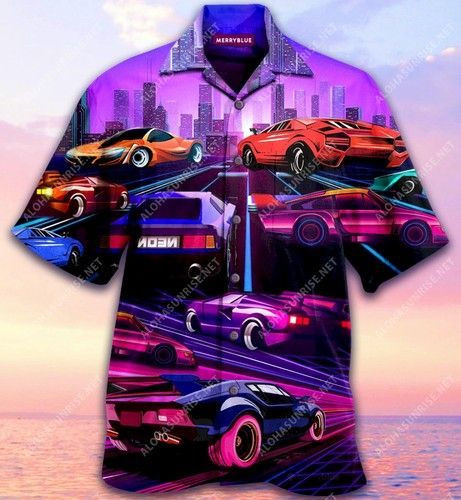 Sports Car Racing Unisex Hawaiian Shirt Tropical Aloha Button Up