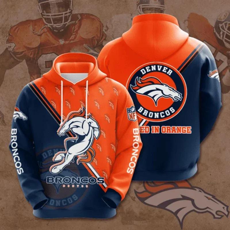 Sports Team Denver Broncos NFL 3D All Over Print Hoodie